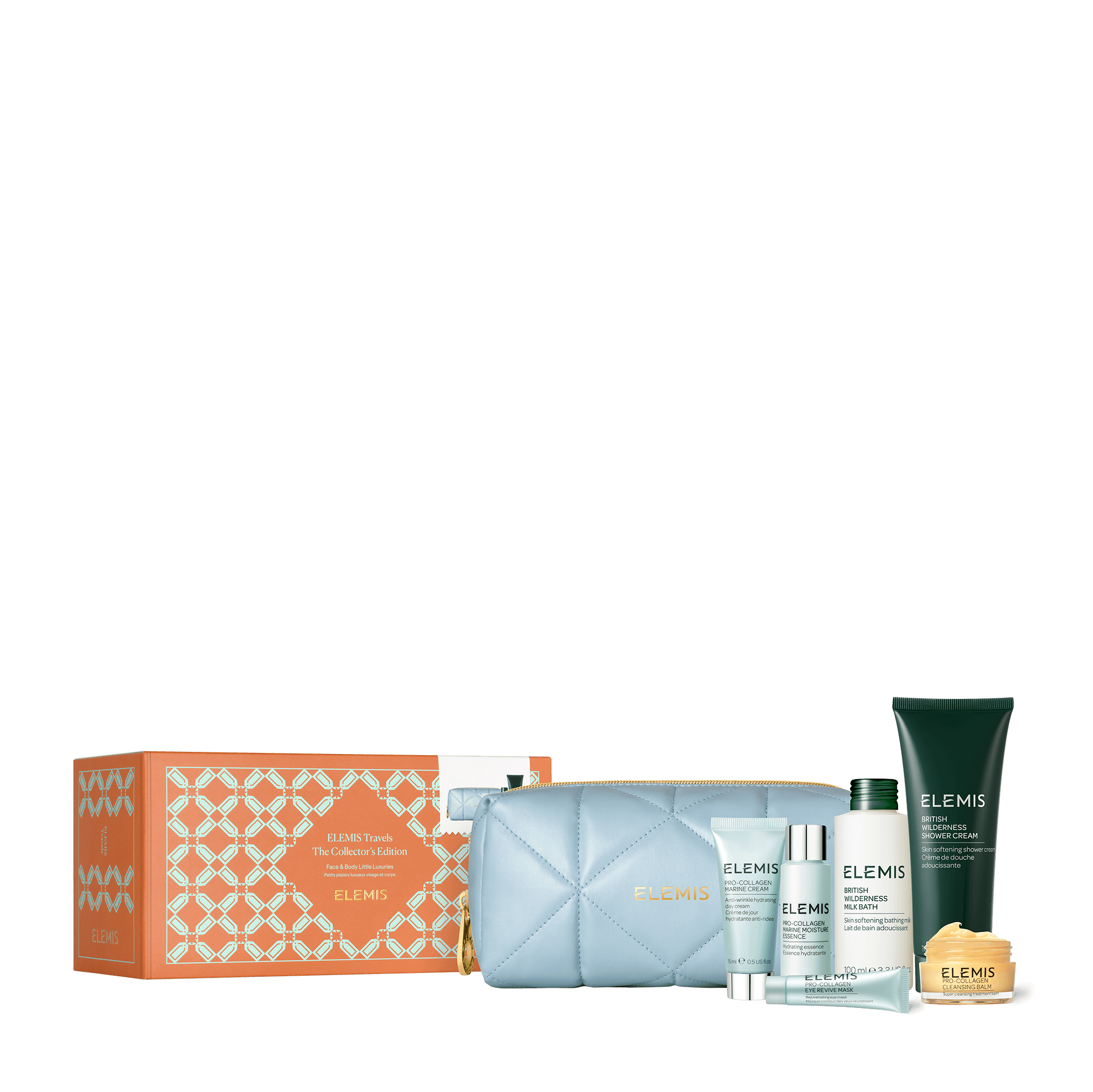 Розкішна косметичка з бестселерами для обличчя та тіла ELEMIS Travel Edition: Face & Body Little Luxuries
